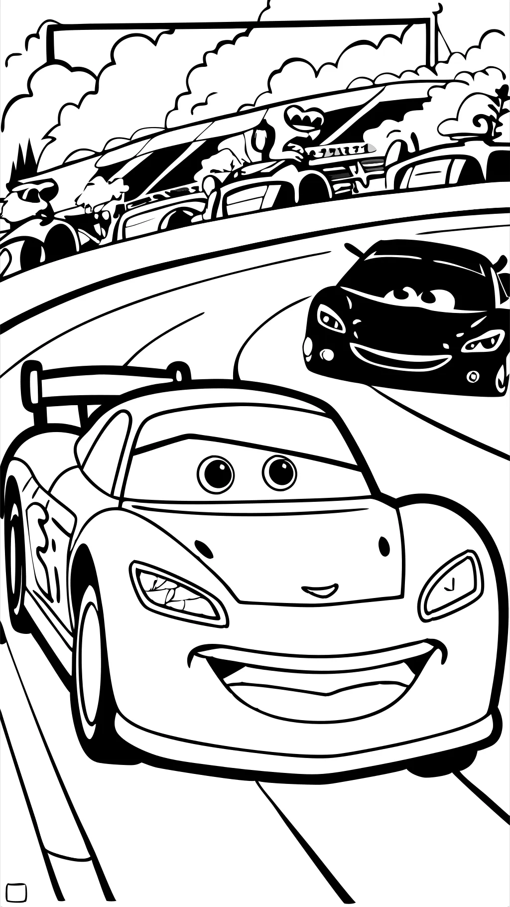 voitures 2 pages à colorier Lightning McQueen